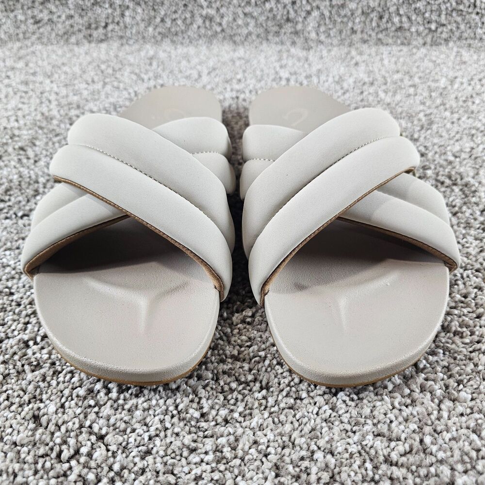 Olukai Womens 9W Sandals HILA Cloudy Slip On Slides Cross Strap Comfy 20490-YDYD - Picture 3 of 10
